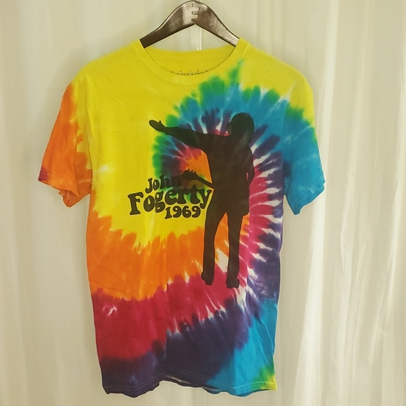Fortunate Son John Fogerty Tye Died Colorful 1969 Mens T Shirt Size Medium - Picture 1 of 4